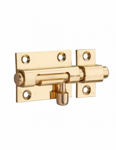 Targette, laiton, pêne Ø 8mm, 40x30mm - THIRARD Targette