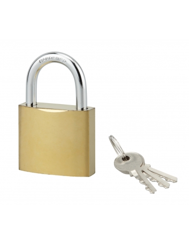 Cadenas ACERA à clé, base 50 mm, anse acier cémenté, 3 clés - SP Cadenas à clé
