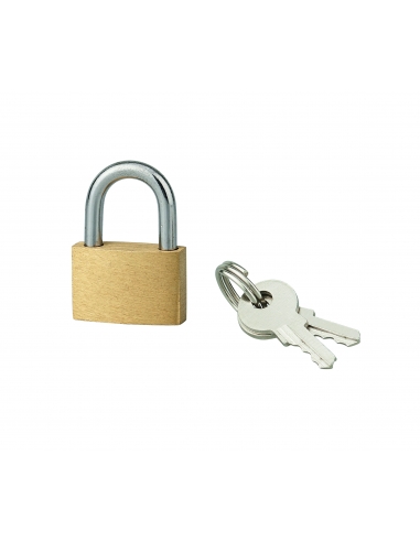 Cadenas BASIC à clé, base 20 mm, anse acier, 2 clés - SP Cadenas à clé