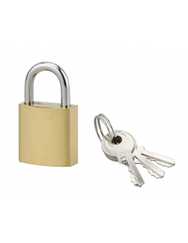 Cadenas ACERA à clé, base 25 mm, anse acier cémenté, 3 clés - SP Cadenas à clé