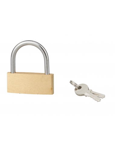 Cadenas BASIC à clé, base 52 mm, anse acier, 2 clés - SP Cadenas à clé