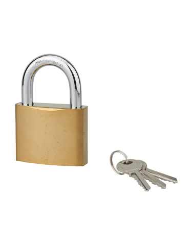 Cadenas ACERA à clé, base 60 mm, anse acier cémenté, 3 clés - SP Cadenas à clé