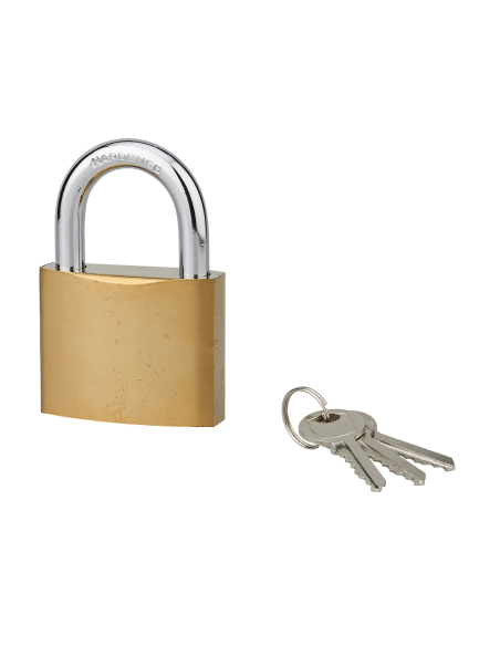 Cadenas ACERA à clé, base 60 mm, anse acier cémenté, 3 clés - SP Cadenas à clé