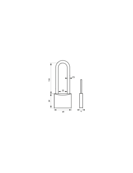 Cadenas à clé Mach 3 UNIKEY (achetez-en plusieurs, ouvrez avec la même clé), 40mm, anse inox 130, 2 clés - THIRARD Cadenas s'...