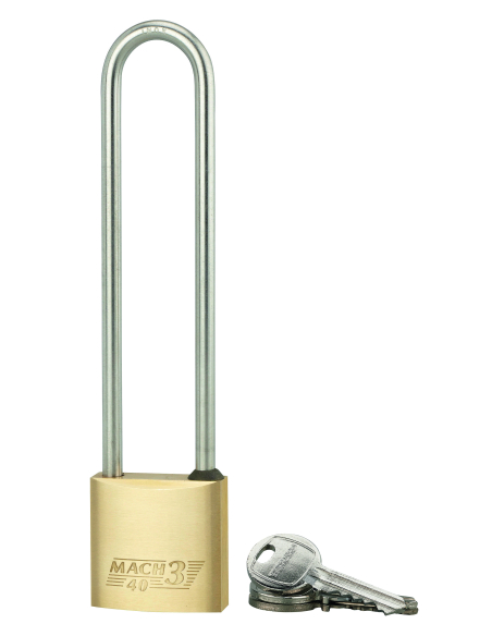 Cadenas à clé Mach 3 UNIKEY (achetez-en plusieurs, ouvrez avec la même clé), 40mm, anse inox 130, 2 clés - THIRARD Cadenas s'...