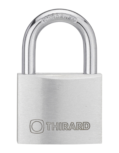 Cadenas à clé, extérieur, alu, 50mm, anse acier nickelé, 2 clés - THIRARD Cadenas à clé
