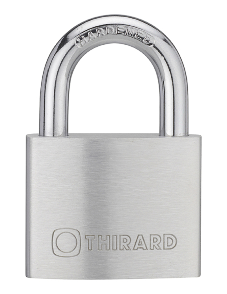 Cadenas à clé, extérieur, alu, 60mm, anse acier nickelé, 2 clés - THIRARD Cadenas à clé