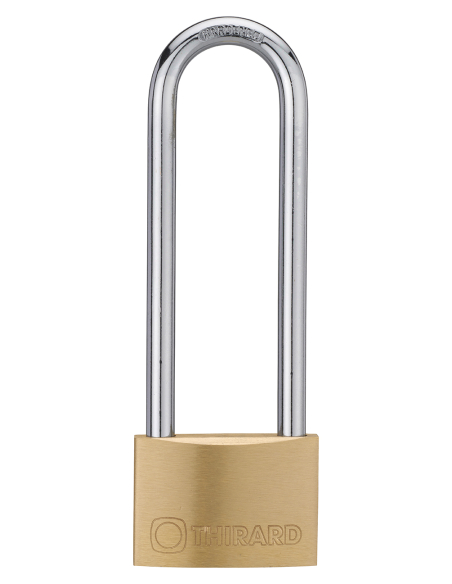 Cadenas à clé Type 1+, intérieur, laiton, anse haute acier, 60mm, 2 clés - THIRARD Cadenas à clé