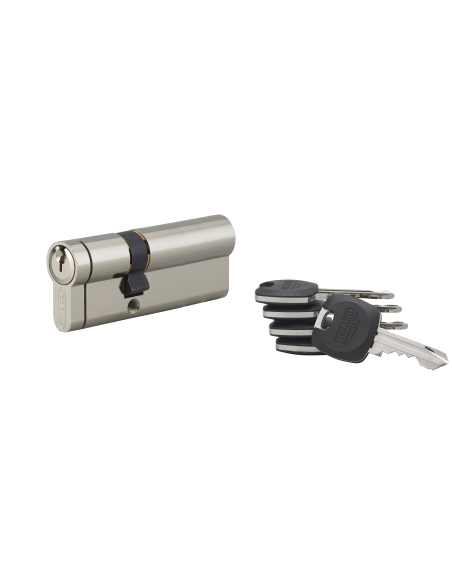 Cylindre de serrure double entrée HG5+, 40x55mm, nickel, anti-arrachement, anti-perçage, anti-casse, 5 clés - THIRARD Cylindr...