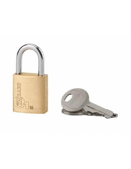 Cadenas à clé Type 1, bagage, anse acier, 15mm, 2 clés - THIRARD Cadenas à clé