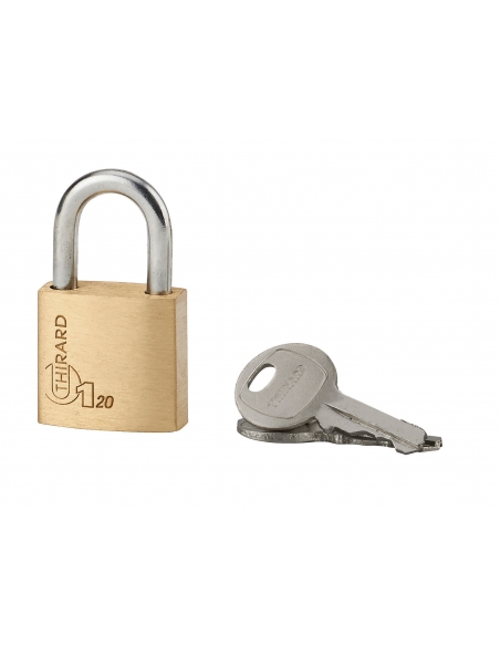 Lot de deux cadenas à clé Type 1, bagage, anse acier, 20mm, 4 clés, s'entrouvrant - THIRARD Cadenas à clé