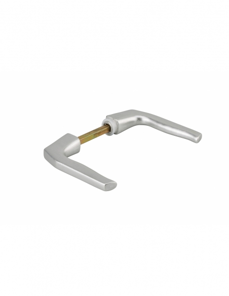 Paire de béquilles pour porte, carré 8mm, argent, 1 portée - THIRARD Béquille