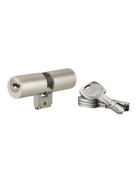Cylindre adaptateur rond T2 BLCT, 38x38mm, diamètre 22mm, 4 clés - THIRARD Cylindre de serrure