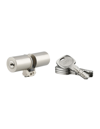 Cylindre adaptateur rond T2 FIC, 41x41 mm, diamètre 26mm, 4 clés - THIRARD Cylindre de serrure