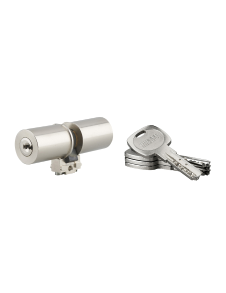 Cylindre adaptateur rond T2 FIC, 41x41 mm, diamètre 26mm, 4 clés - THIRARD Cylindre de serrure