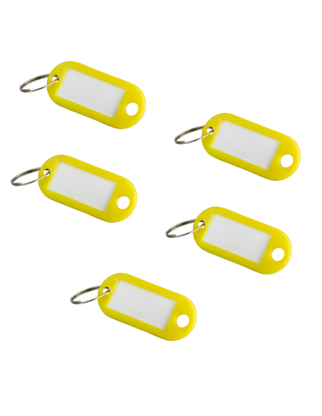 Lot de 5 portes-étiquettes, jaune, 50x20mm - THIRARD Porte-clés