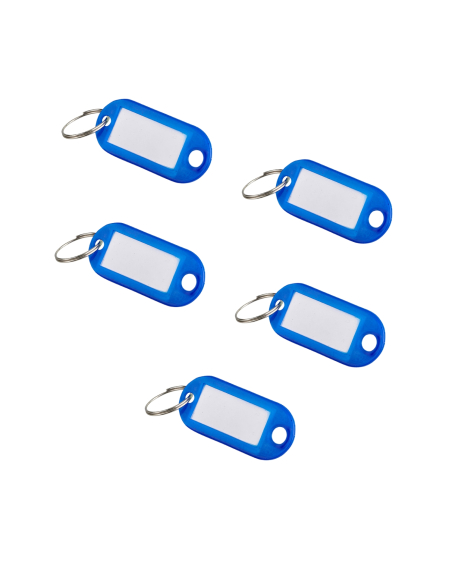 Lot de 5 portes-étiquettes, bleu, 50x20mm - THIRARD Porte-clés