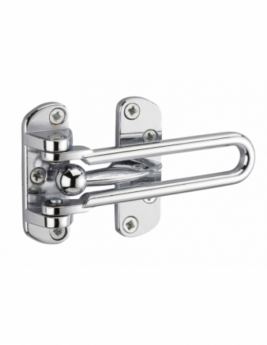 Entrebailleur pour porte d'entrée, taquet d'arrêt, 105mm, nickelé - THIRARD Entrebailleur pour porte