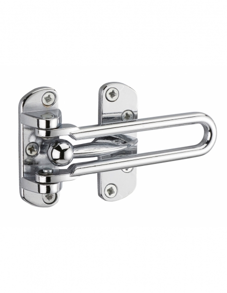 Entrebailleur pour porte d'entrée, taquet d'arrêt, 105mm, nickelé - THIRARD Entrebailleur pour porte
