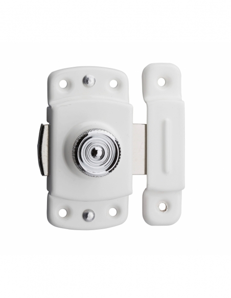Verrou pour porte d'ameublement, 35mm, blanc - THIRARD Verrou de meuble