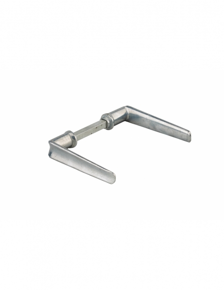 Paire de béquilles Alsace pour porte, carré 8mm, 1 portée, argent - THIRARD Béquille