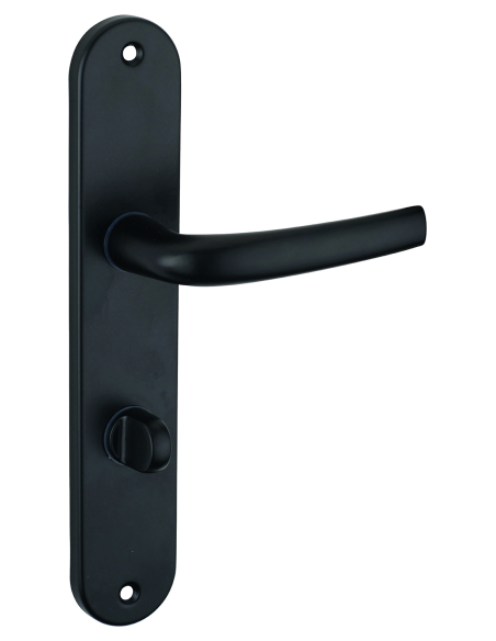Ensemble de poignées pour porte intérieure Maia à condamnation, carré 7mm, entr'axes 195mm, noir - THIRARD Poignée