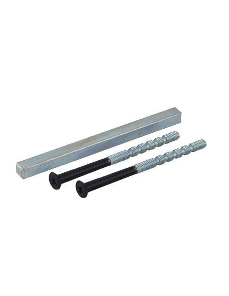 Ensemble de poignées pour porte de chambre Sultane trou de clé, carré 7mm, entr'axes 195mm, anthracite - THIRARD Poignée