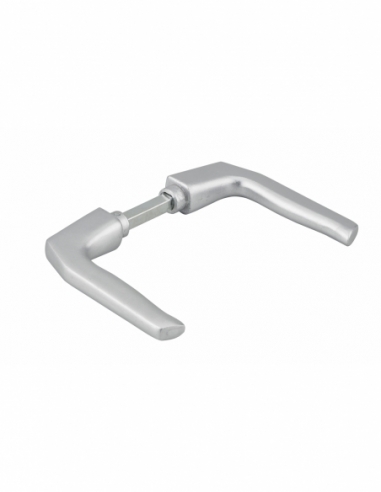 Paire de béquilles pour porte, carré 8mm, 1 portée, argent - THIRARD Poignée