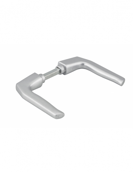 Paire de béquilles pour porte, carré 8mm, 1 portée, argent - THIRARD Poignée