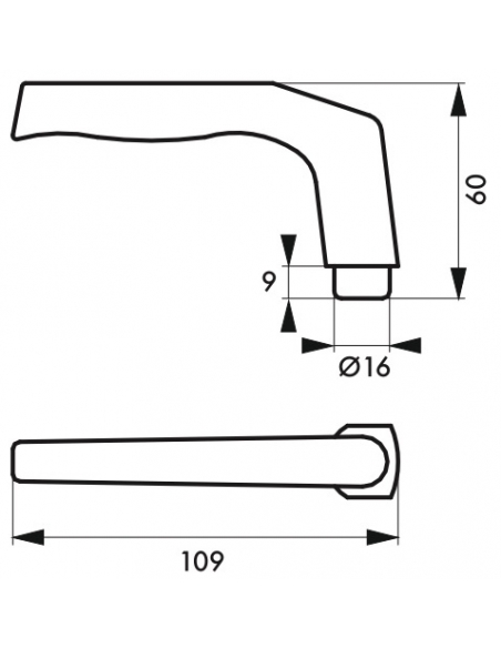 Paire de béquilles pour porte, carré 7mm, 1 portée, couleur F2 - THIRARD Béquille