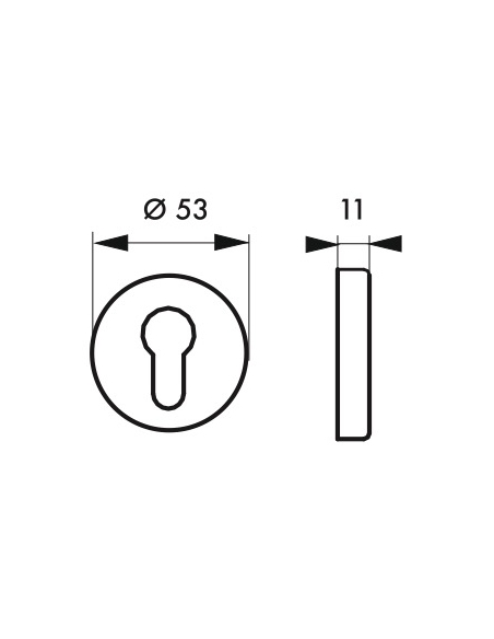 Paire de rosaces, trou de cylindre, aspect inox - THIRARD Rosace