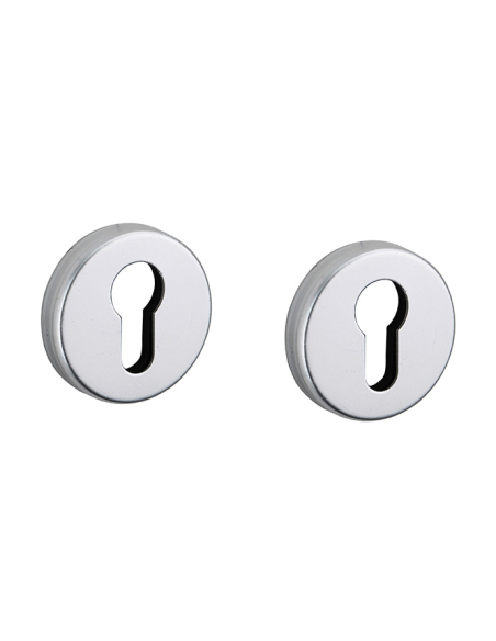 Paire de rosaces, trou de cylindre, aspect inox - THIRARD Rosace