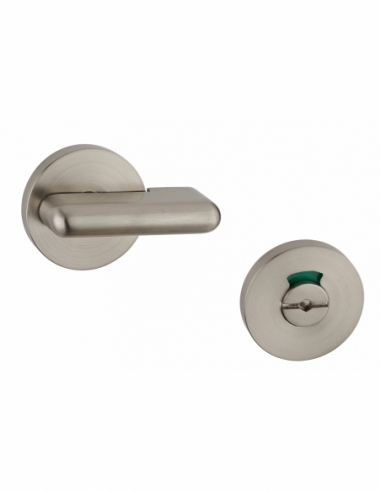 Verrou à voyant pour WC, Ø50mm, nickel satiné - THIRARD Verrous de salle de bain