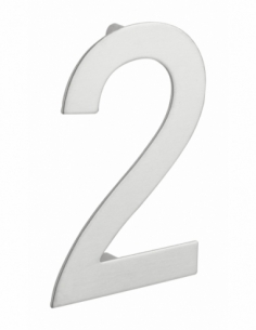 Chiffre 2 à visser, inox, H.100mm - THIRARD Chiffres maison extérieur