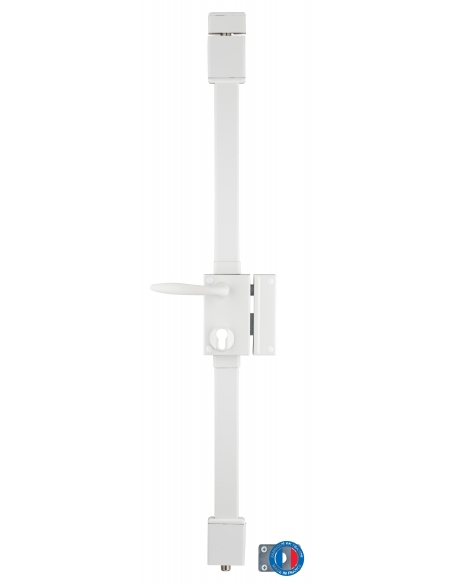 Boitier de serrure en applique Targa à fouillot pour porte d'entrée, droite, 3 pts, axe 45mm, blanc - THIRARD FBA