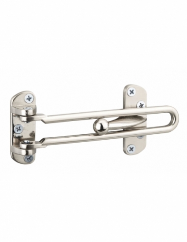 Entrebâilleur pour porte d'entrée, taquet d'arrêt, 145mm, nickelé - THIRARD Entrebailleurs de porte
