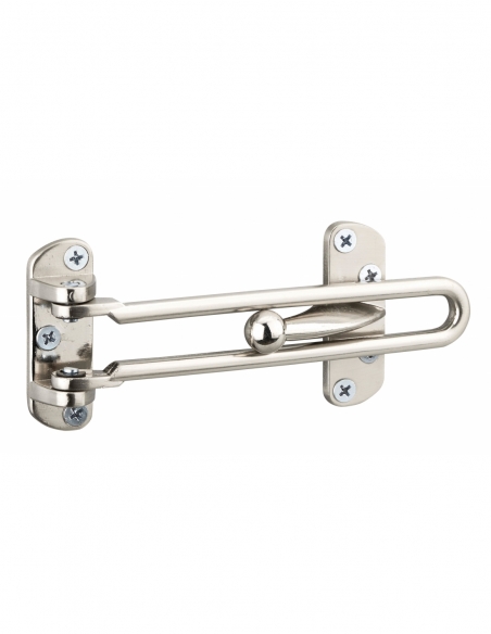 Entrebâilleur pour porte d'entrée, taquet d'arrêt, 145mm, nickelé - THIRARD Entrebailleurs de porte
