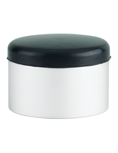 Butoir à visser, fixation au sol, aluminium, bague caoutchouc,Ø40x29mm, blanc - THIRARD Butoir à visser