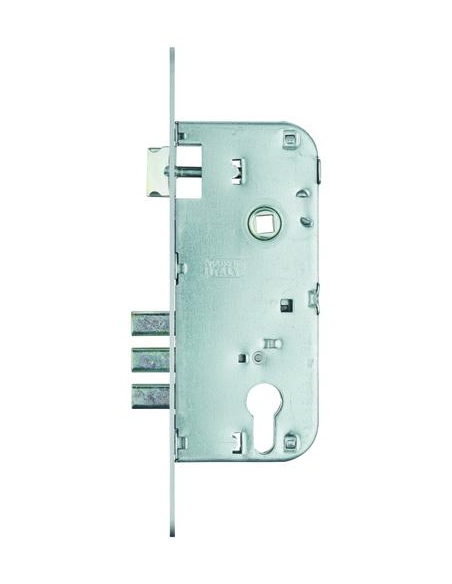 Boitier de serrure encastrable à cylindre pour porte d'entrée, axe 50mm, entraxe 85mm, bouts ronds, chrome - THIRARD Serrures...