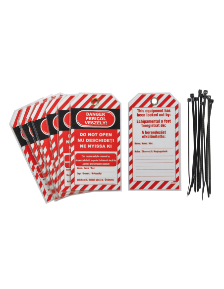 Lot de 10 étiquettes "Danger - Ne Pas Ouvrir", langue GB/RO/HU - THIRARD Accessoires de consignation