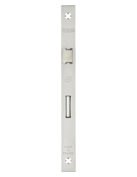 Serrure encastrable NF à condamnation pour porte de salle de bain et toilettes, axe 40mm, bouts carrés, inox - THIRARD Serrur...
