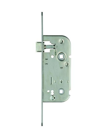 Serrure encastrable NF à condamnation pour porte de salle de bain et toilettes, axe 40mm, bouts carrés, inox - THIRARD Serrur...