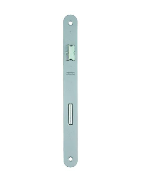 Boitier de serrure encastrable à clé pour porte de chambre, axe 50mm, entraxe 90mm, bouts ronds, chrome opaque - THIRARD Serr...