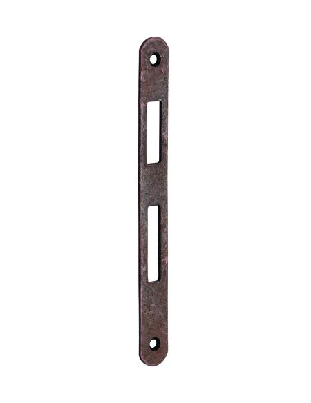 Serrure encastrable à clé pour porte de chambre, axe 50mm, bouts ronds, 1 clé, têtière bronze - THIRARD Serrures encastrables
