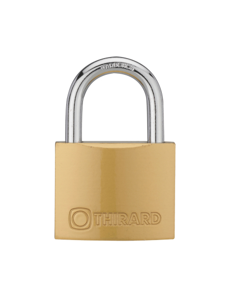 Cadenas à clé Type 1, laiton, intérieur, anse acier, 75mm, 2 clés - THIRARD Cadenas à clé