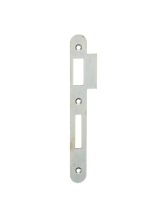 Gâche pour serrure à encastrée zinguée à bouts ronds, avec traine 12mm, hauteur 170mm - THIRARD Gâche de porte