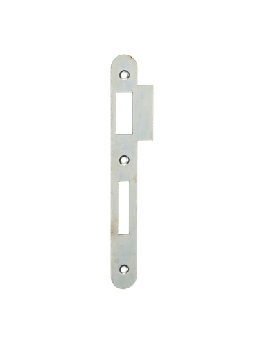 Gâche pour serrure à encastrée zinguée à bouts ronds, avec traine 12mm, hauteur 170mm - THIRARD Gâche de porte