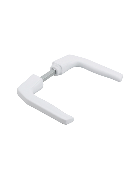 Paire de béquilles pour porte, carré 7mm, 1 portée, blanc - THIRARD Poignée