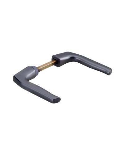 Paire de béquilles Targa pour porte, carré 7mm, 1 portée, gris - THIRARD Béquille
