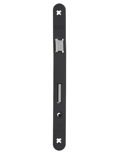 Boitier de serrure encastrable à cylindre pour porte d'entrée, axe 40mm, bouts carrés, cylindre 30x30mm, noir - THIRARD Serru...